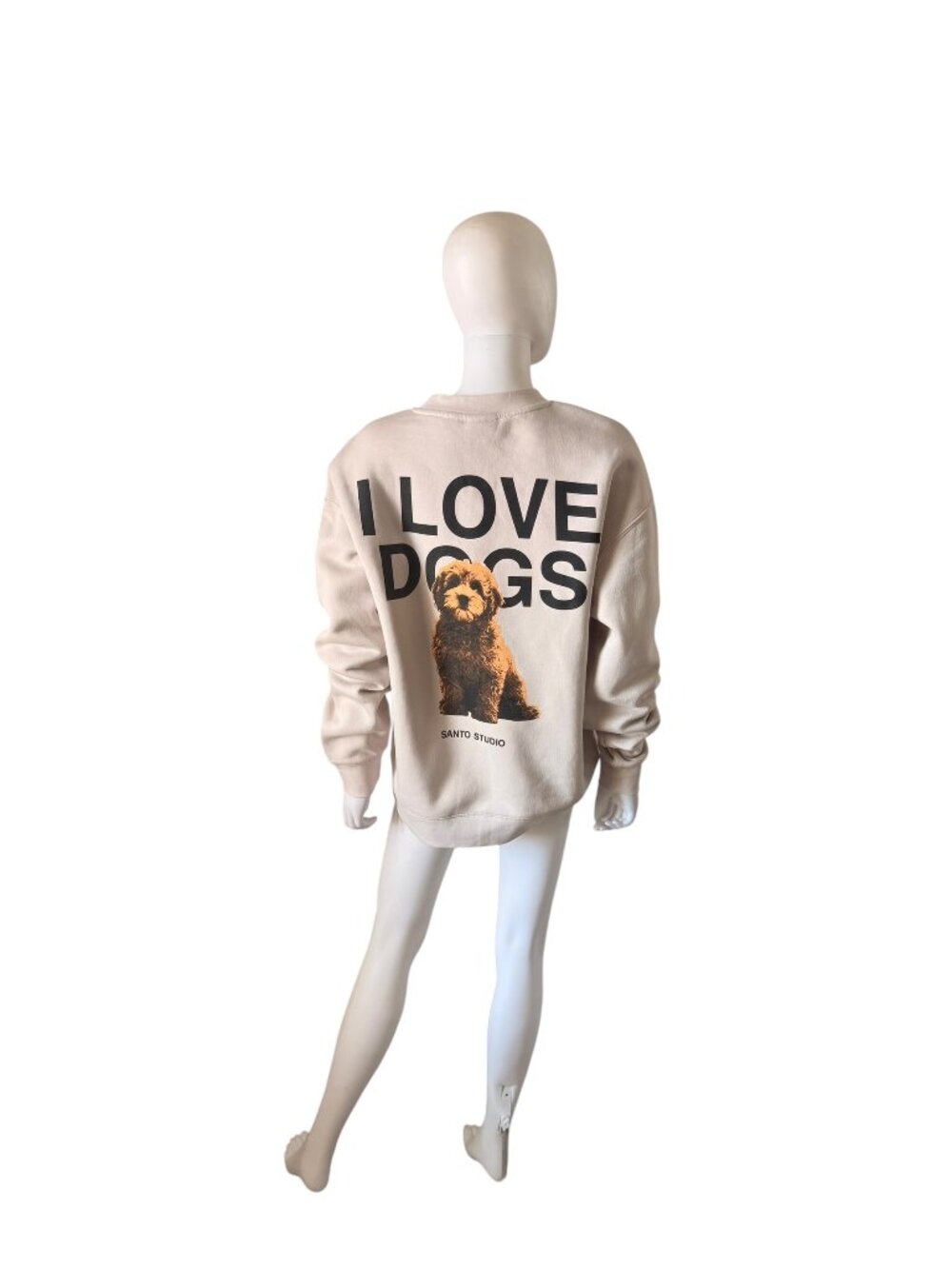 Santo Studio I Love Dogs Sweatshirt Cream Medium